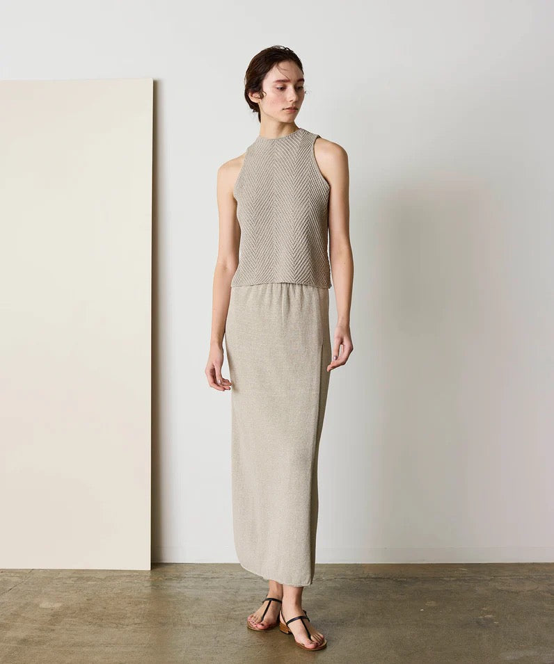 paper knit wrap skirt