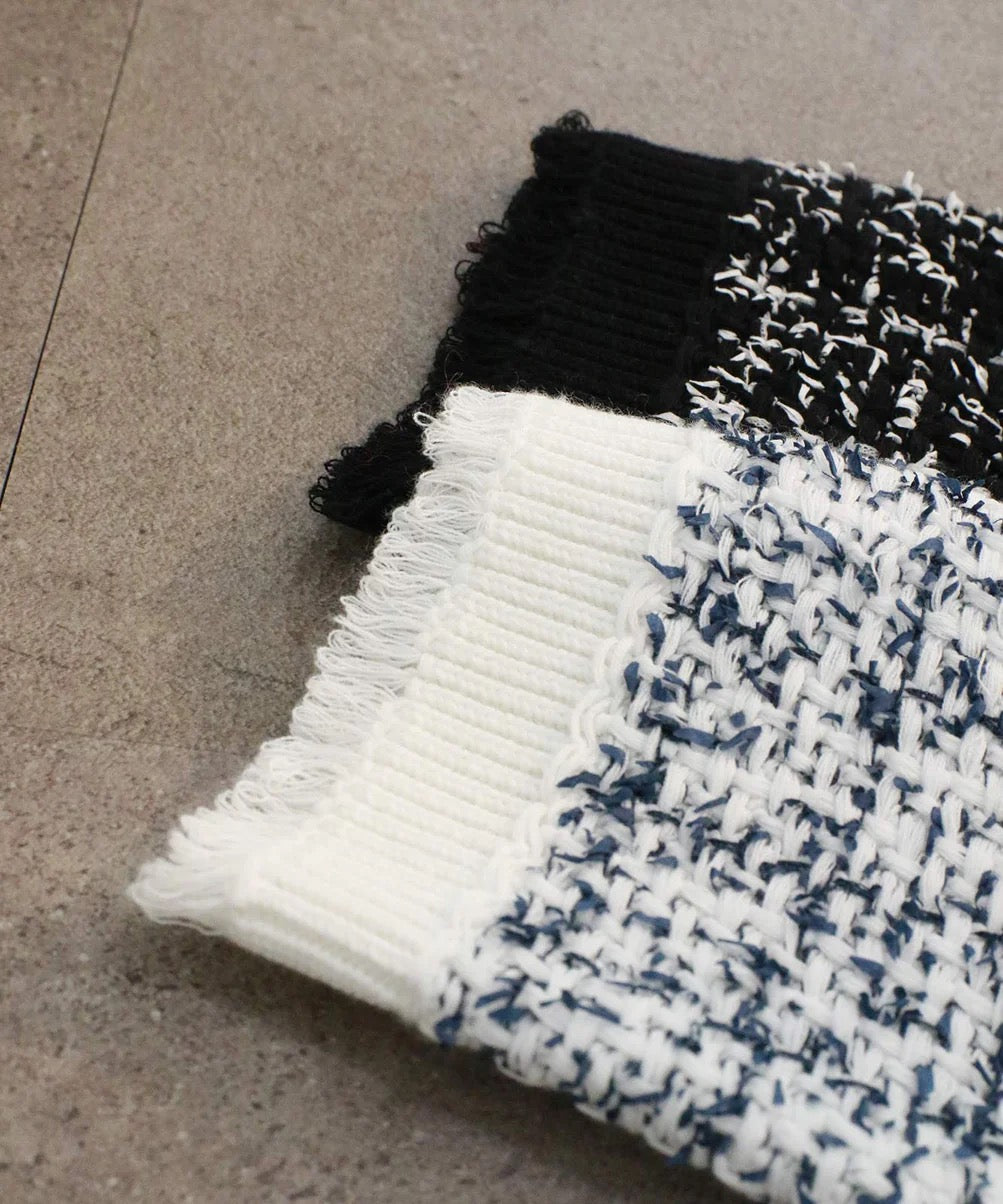 tweed knit fringe jacket