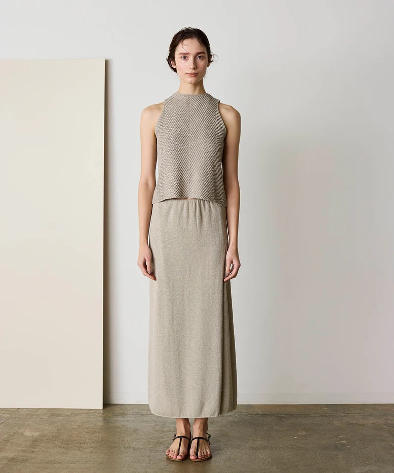 paper knit wrap skirt