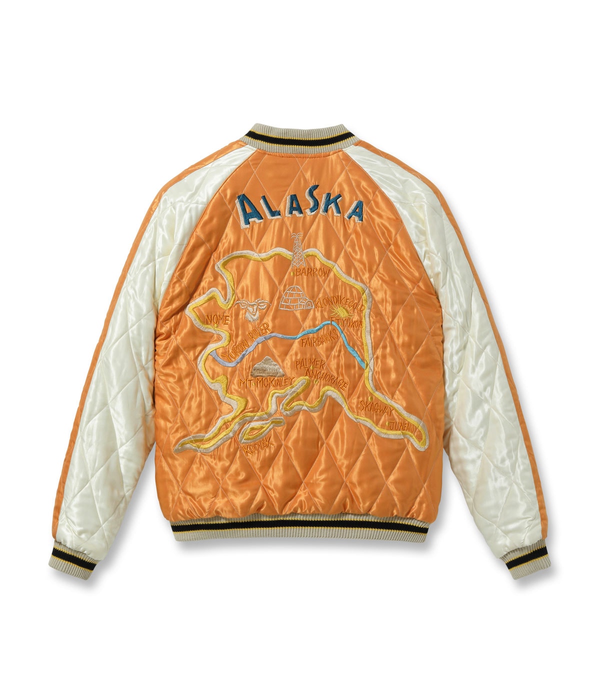 Late 1950s Style Velveteen Souvenir Jacket “POLAR BEAR” × “ALASKA MAP” TT15792-119