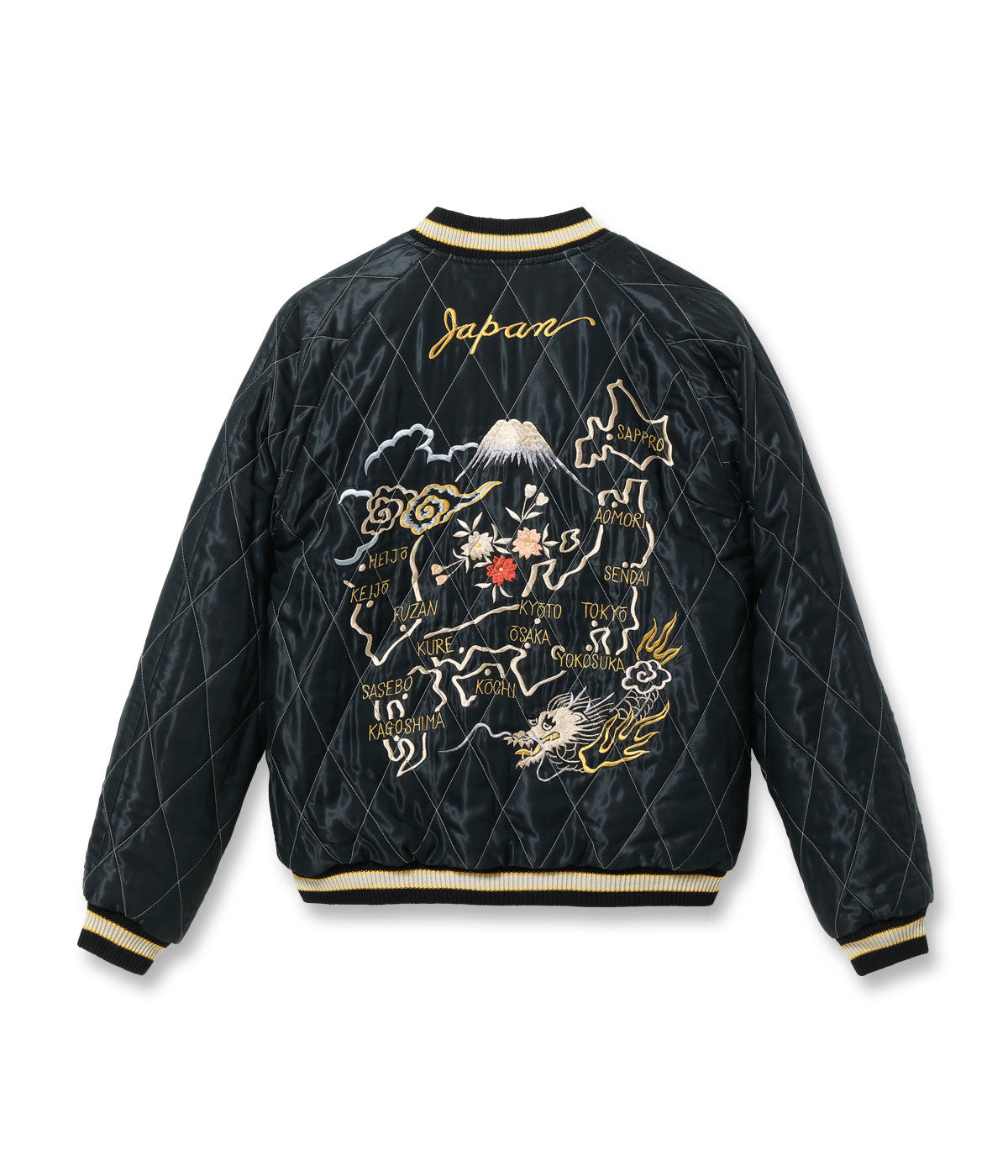 Mid 1950s Style Velveteen Souvenir Jacket “ROARING TIGER” × “JAPAN MAP”TT15792-128