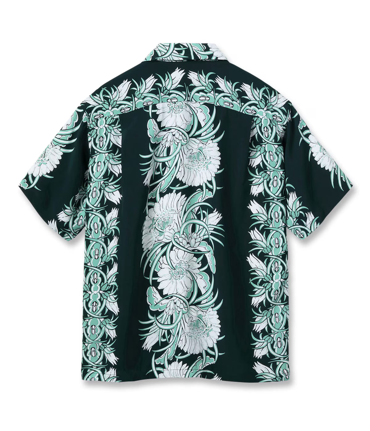 RAYON HAWAIIAN SHIRT “NIGHT BLOOMING CEREUS BORDER”SS39612