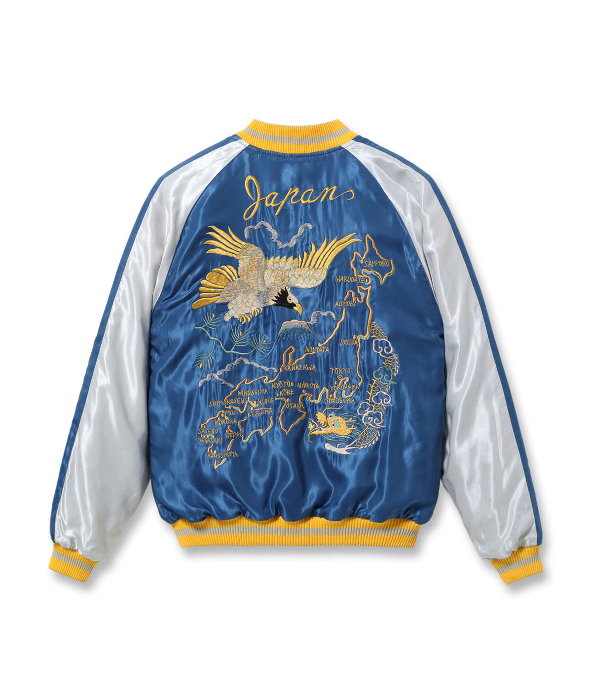 Mid 1950s Style Velveteen Souvenir Jacket “GOLD DRAGON & GOLD TIGER” × “JAPAN MAP”