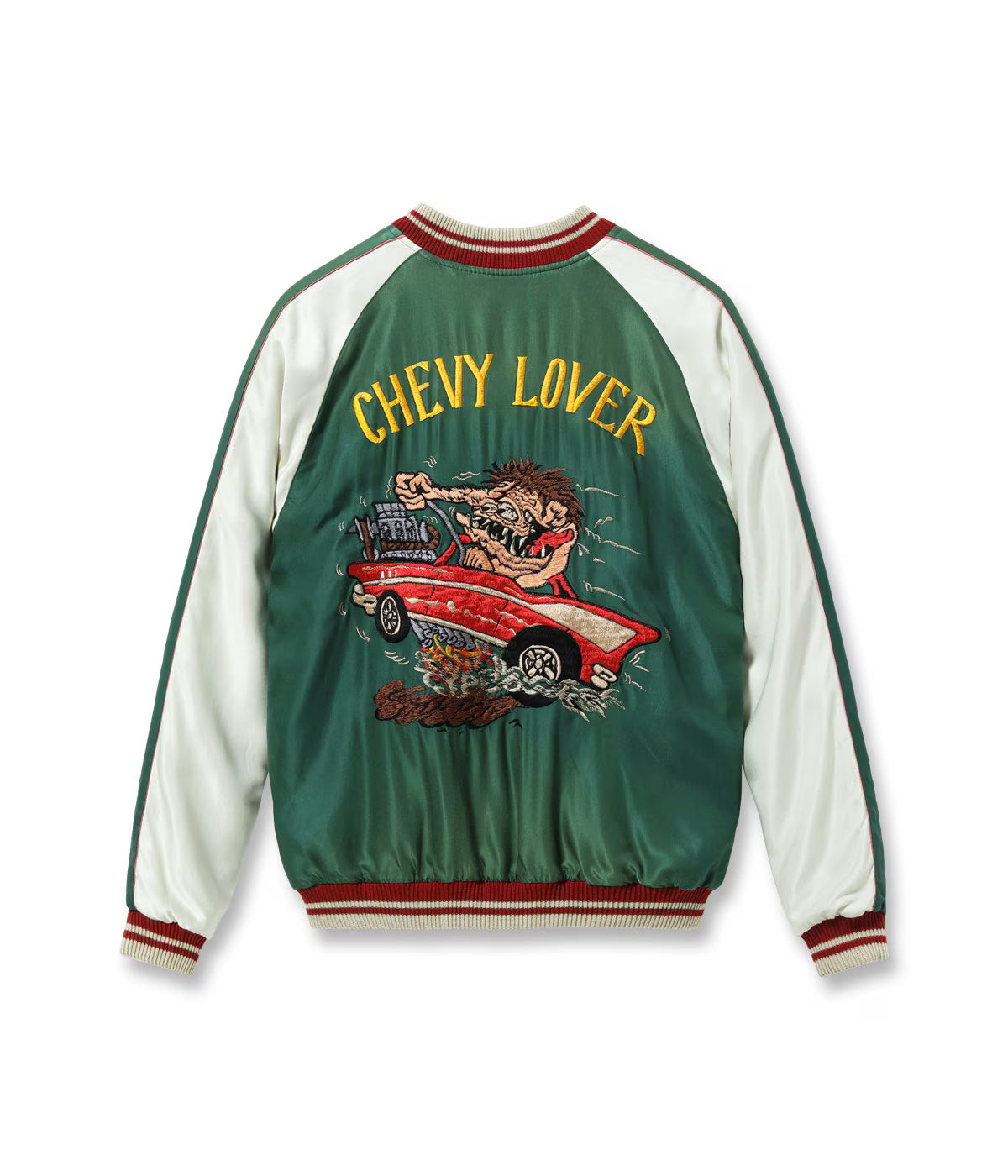 Mid 1950s Style Acetate Souvenir Jacket “TIGER HEAD” × “CHEVY LOVER” (AGING MODEL)TT15878-119