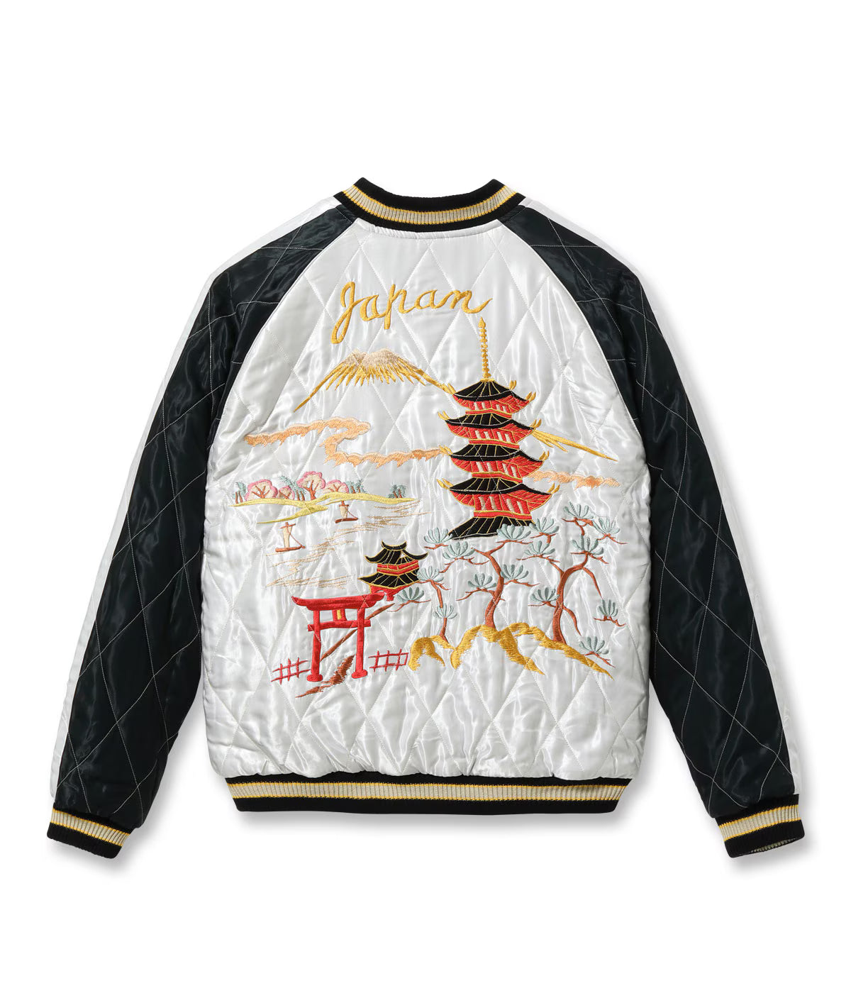 Mid 1950s Style Velveteen Souvenir Jacket “RED TIGER” × “LANDSCAPE”TT15974-119