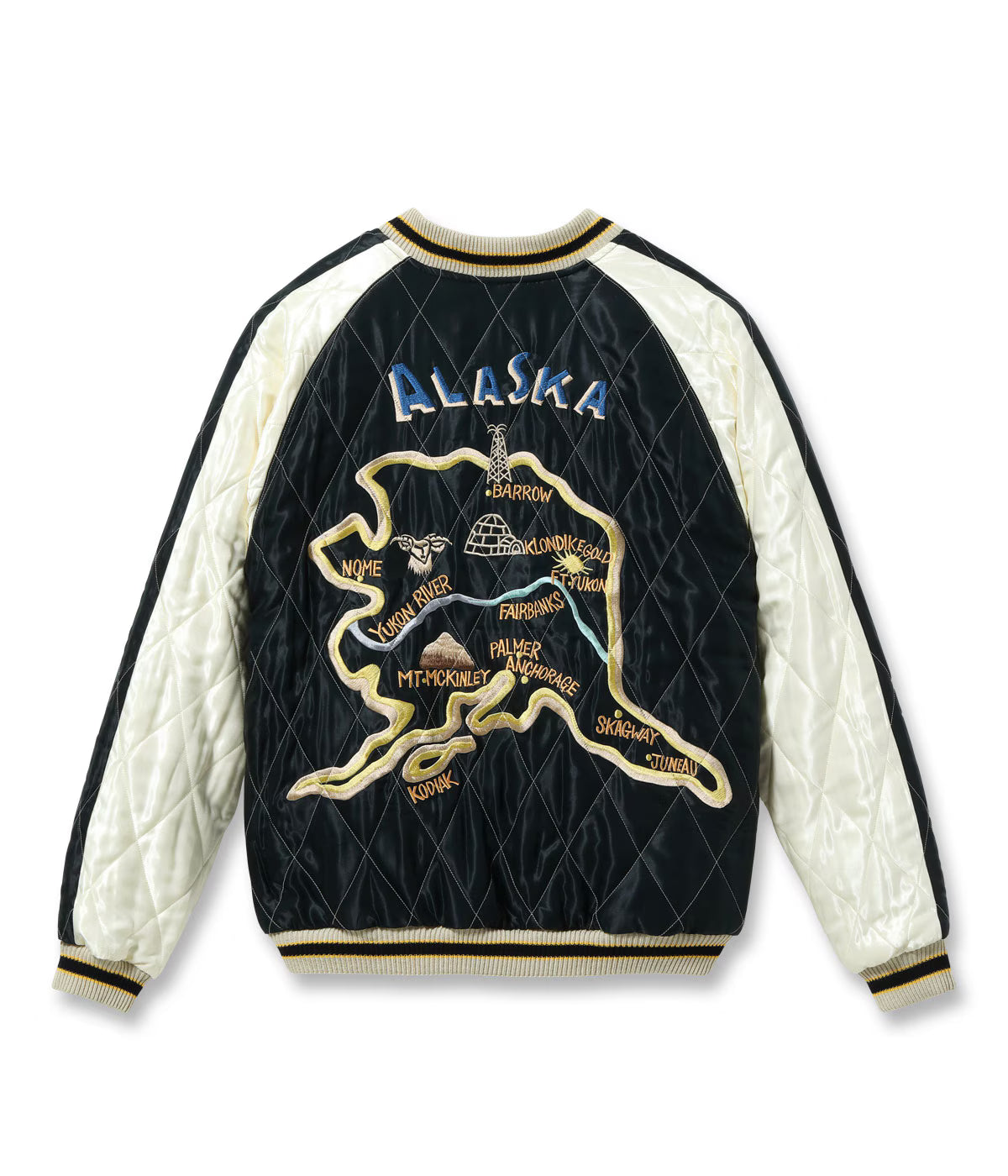 Late 1950s Style Velveteen Souvenir Jacket “POLAR BEAR” × “ALASKA MAP”TT15974-145