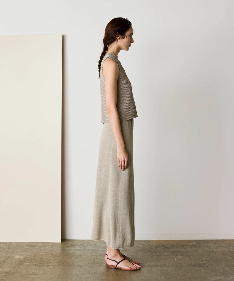 paper knit wrap skirt