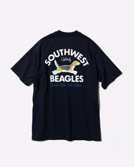 Unlikely Authentic Tee Beagles Navy