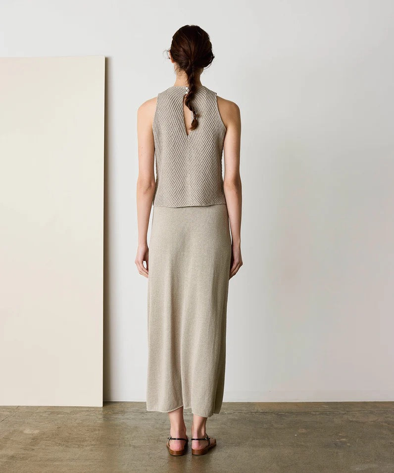 paper knit wrap skirt