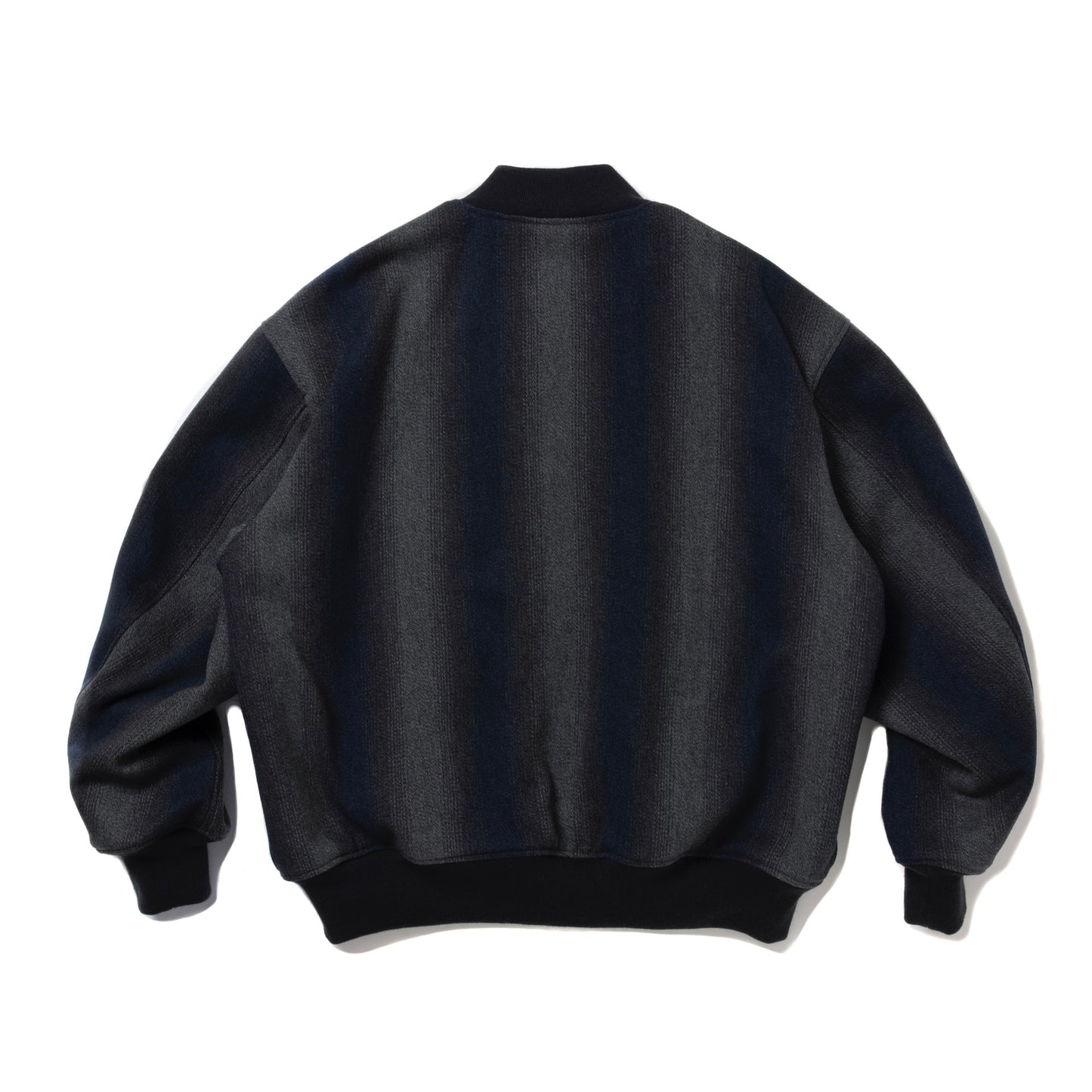 Ombre Stripe Wool Bomber Jacket