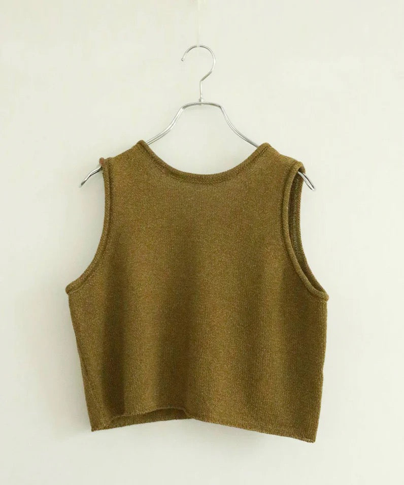 paper knit 2way top