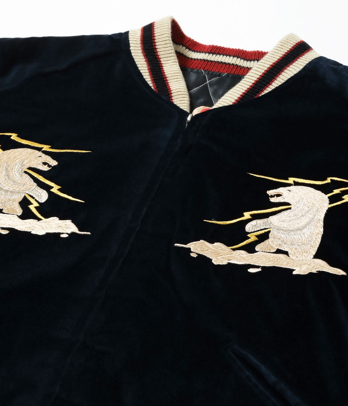 Late 1950s Style Velveteen Souvenir Jacket “MOUNTAIN GOAT” × “ALASKAN FLAG” TT15544-128