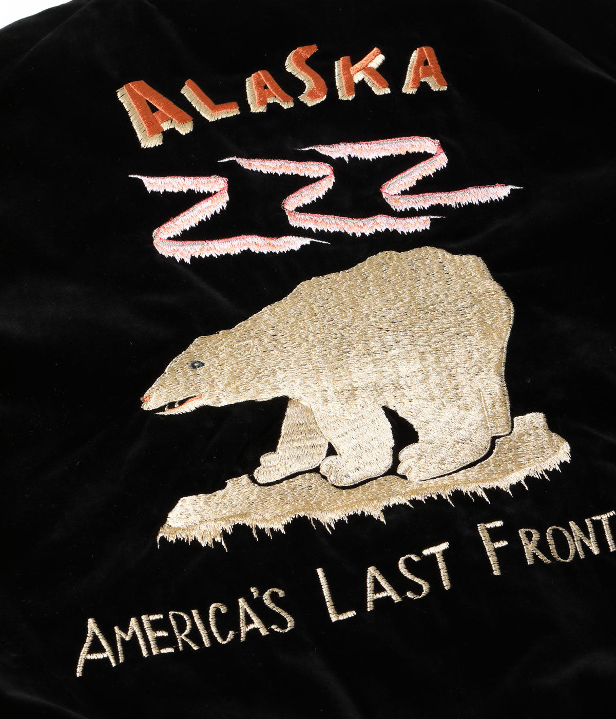 Late 1950s Style Velveteen Souvenir Jacket “POLAR BEAR” × “ALASKA MAP” TT15792-119