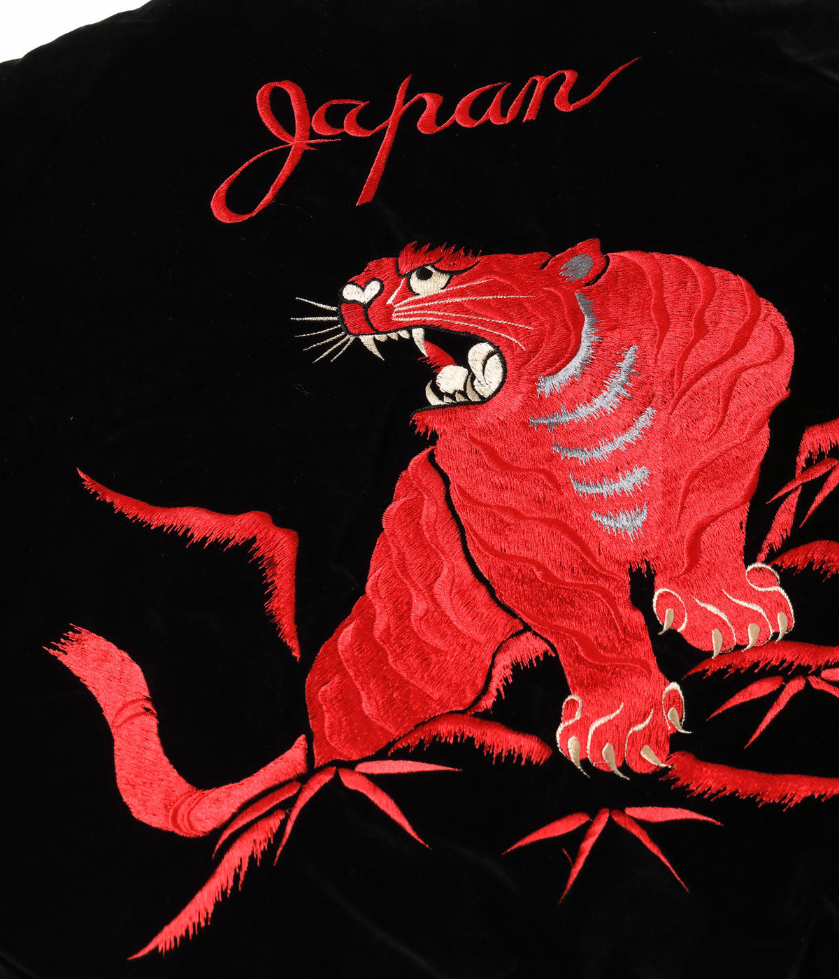 Mid 1950s Style Velveteen Souvenir Jacket “RED TIGER” × “LANDSCAPE”TT15974-119