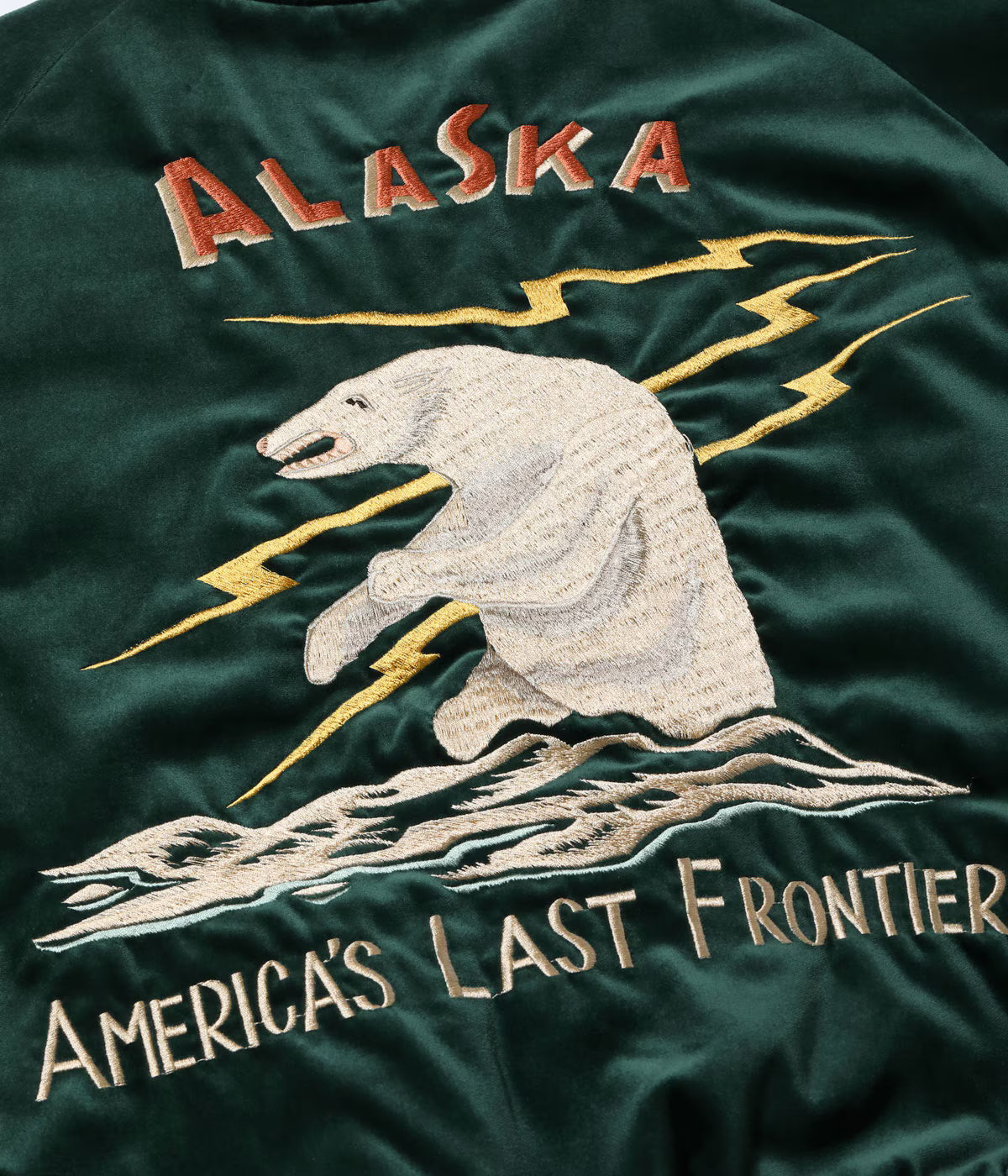 Late 1950s Style Velveteen Souvenir Jacket “POLAR BEAR” × “ALASKA MAP”TT15974-145