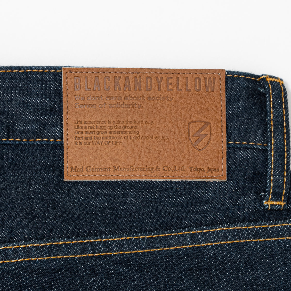 DARK INDIGO DENIM PANTS ONE WASH
