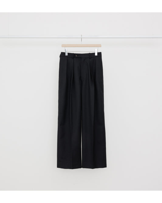 DOUBLE PLEATED TROUSERS BLACK