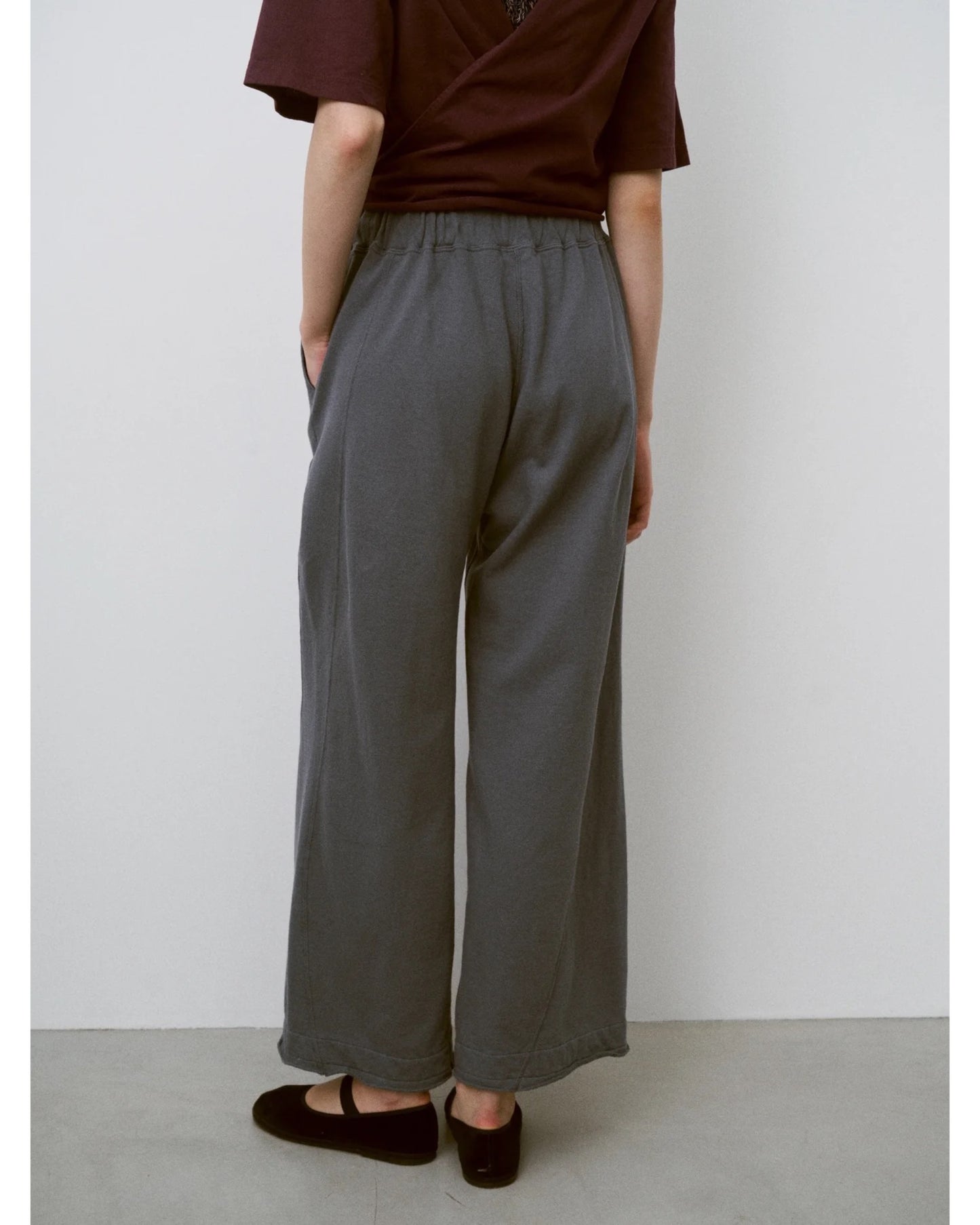 cotton open-end yam terry wide sweat pants