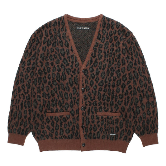 LEOPARD MOHAIR JACQUARD CARDIGAN