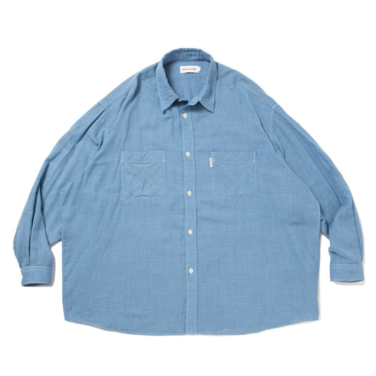 Double Gauze Check Oversized L/S Shirts