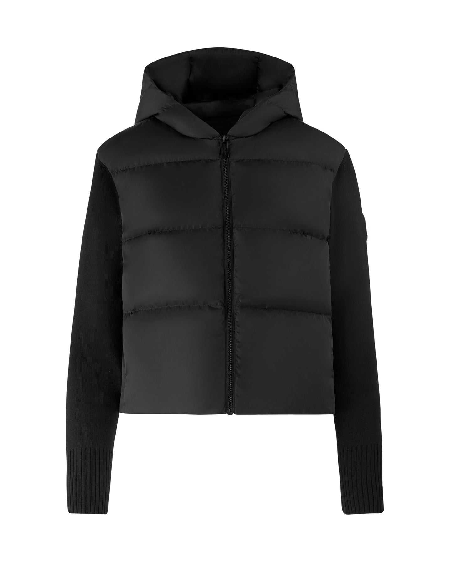 HYBRIDGE WIDE QUILT KNIT HOODY-TD