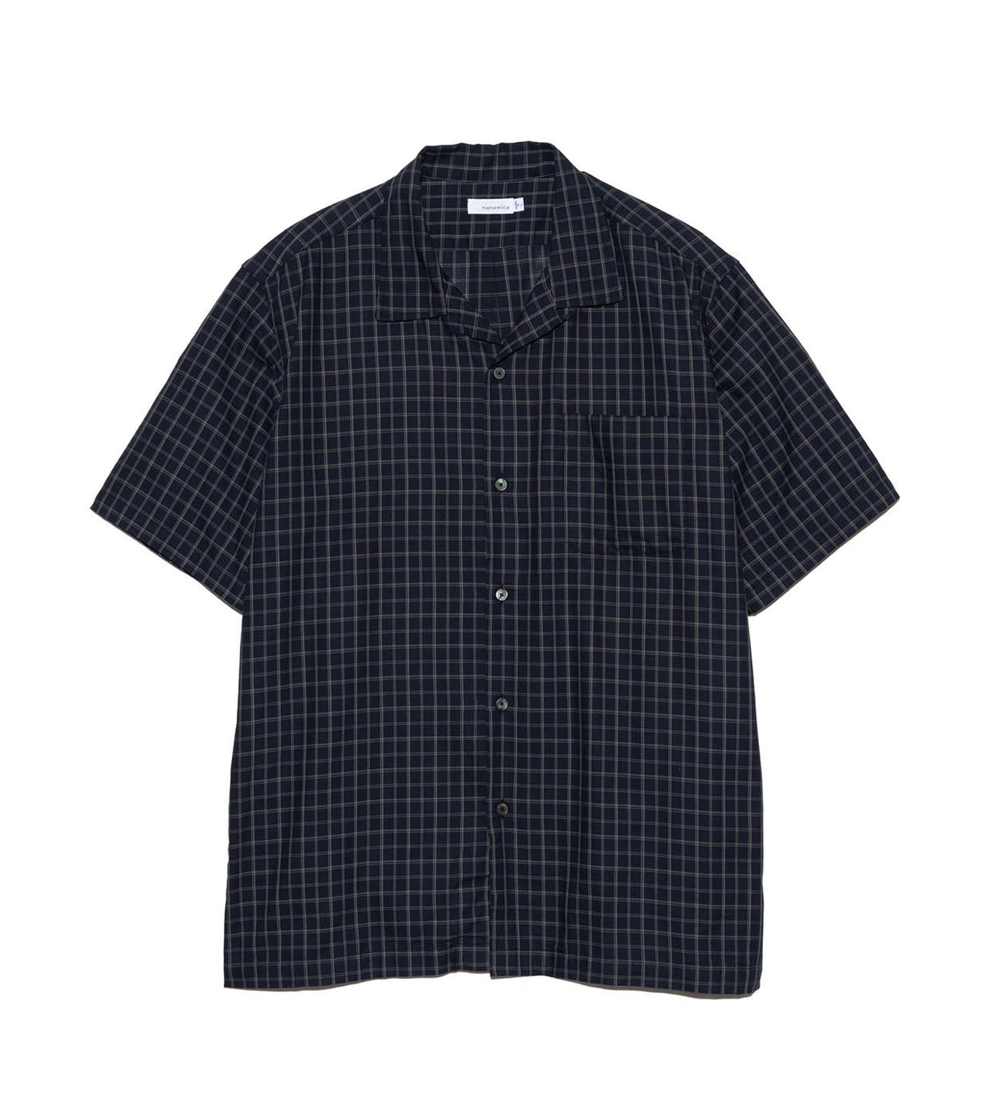 Open Collar Panama Plaid S/S Shirt