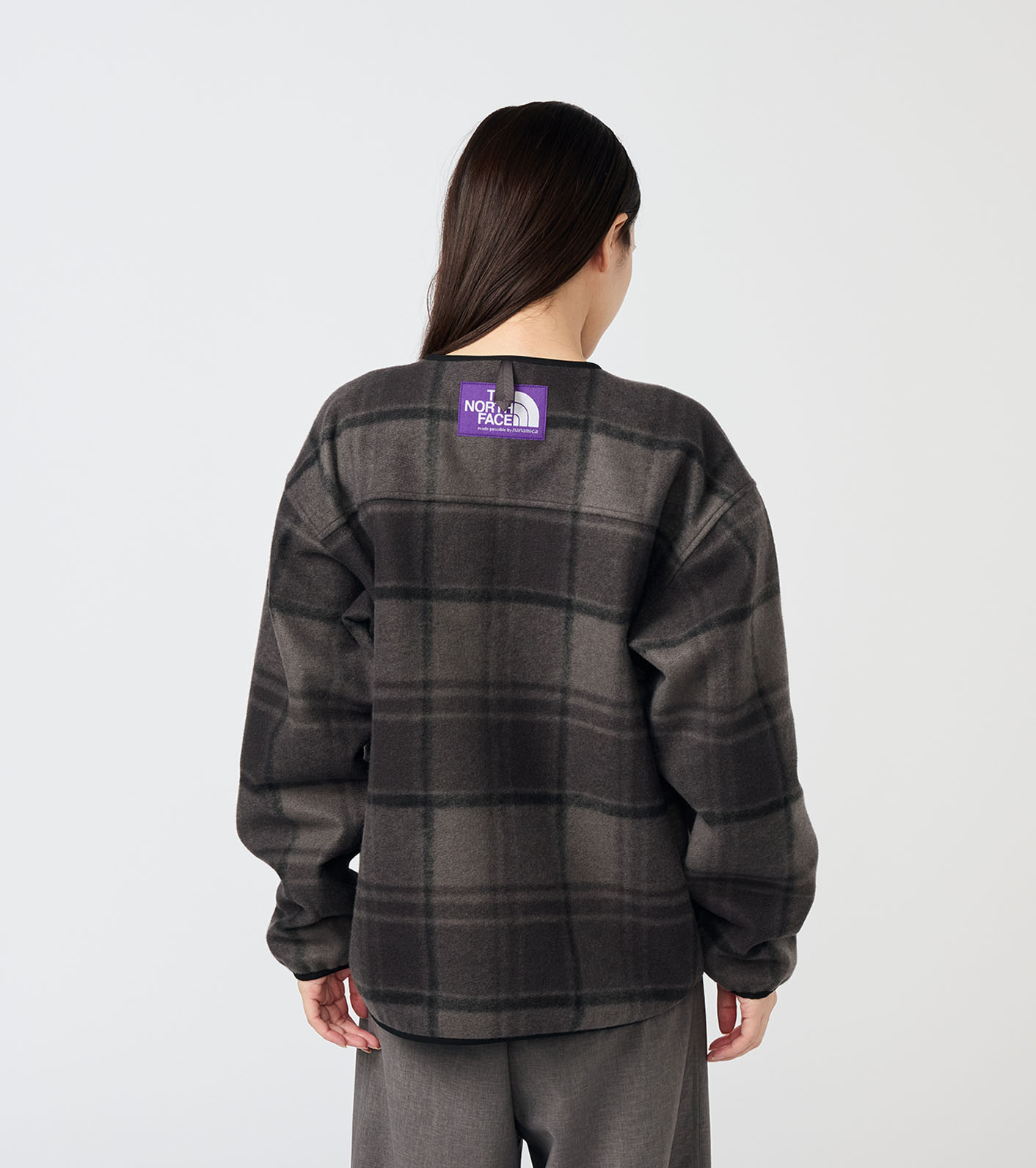 PLAS Plaid Fleece Field Cardigan