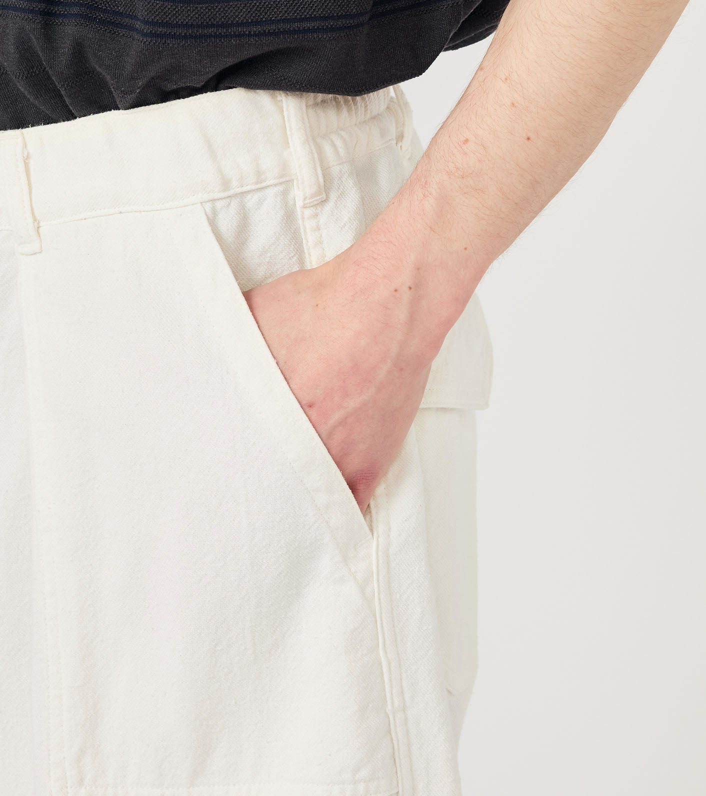 Silk Nep Cotton Twill Deck Pants