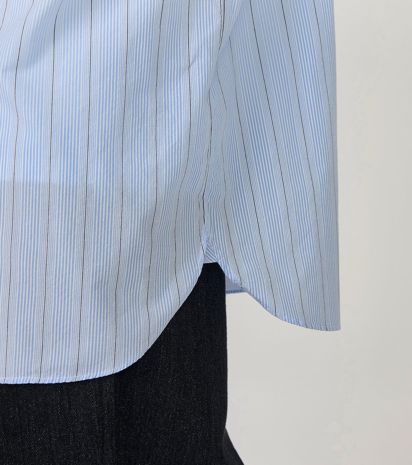 Regular Collar Stripe Wind Shirt