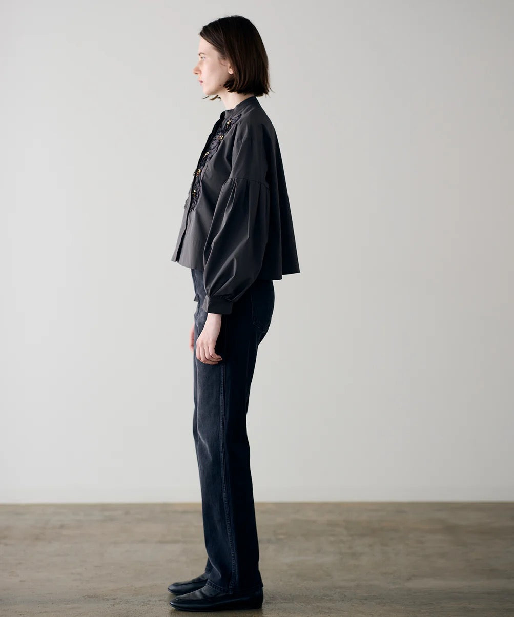 code embroidery pearl blouse