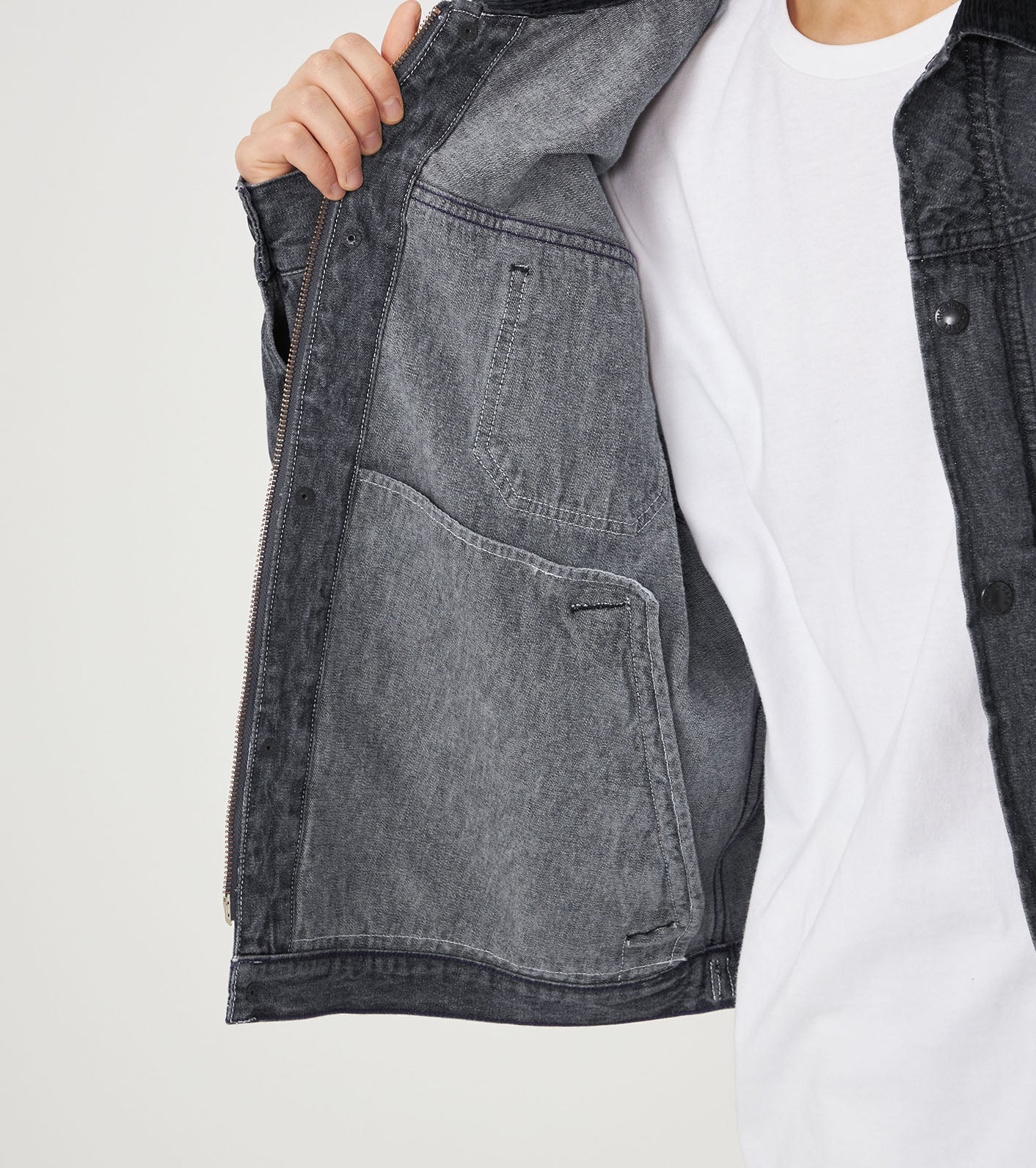Linen Cotton Denim Field Jacket