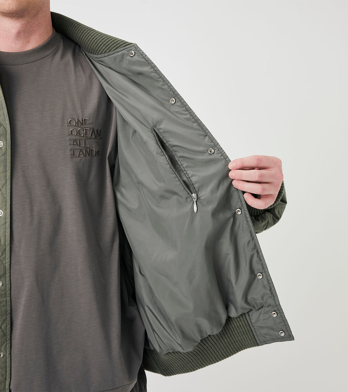 OOAL Quilting Varsity Jacket