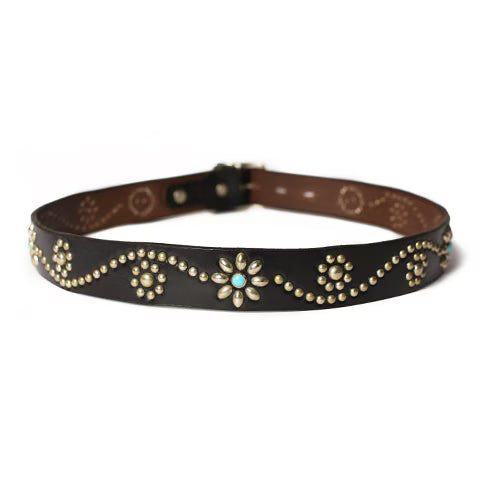 BELT #125 1.25 TURQUOISE WITH END