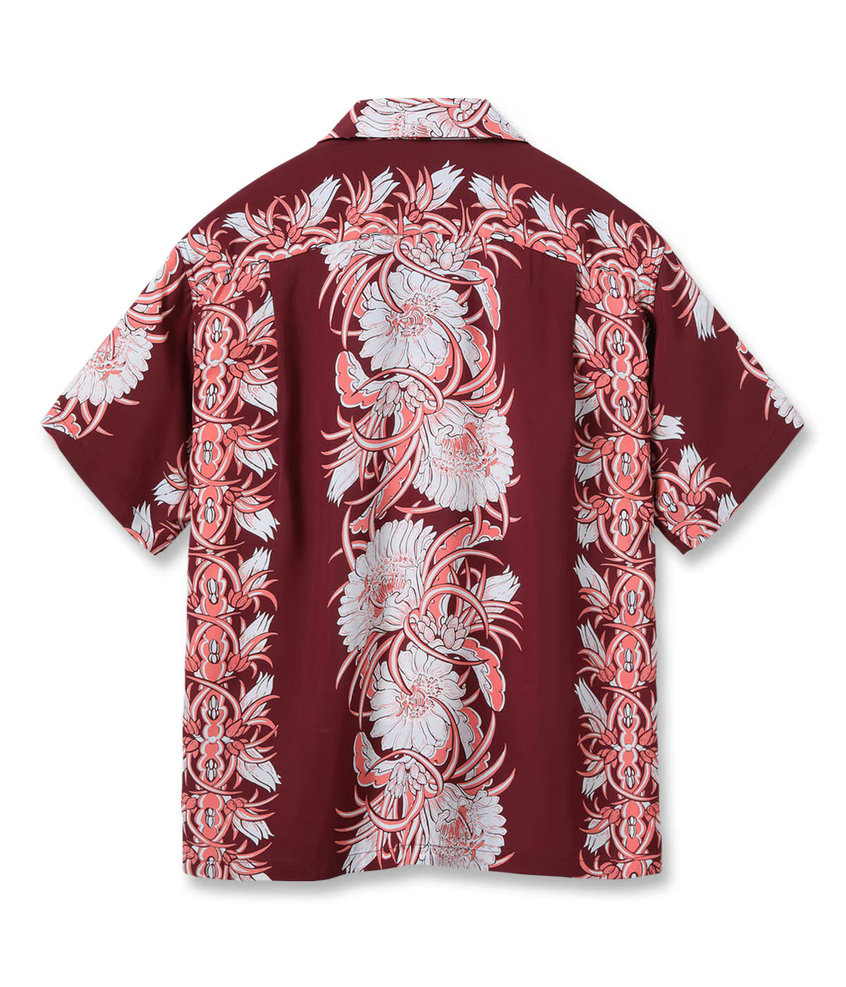 RAYON HAWAIIAN SHIRT “NIGHT BLOOMING CEREUS BORDER”SS39612