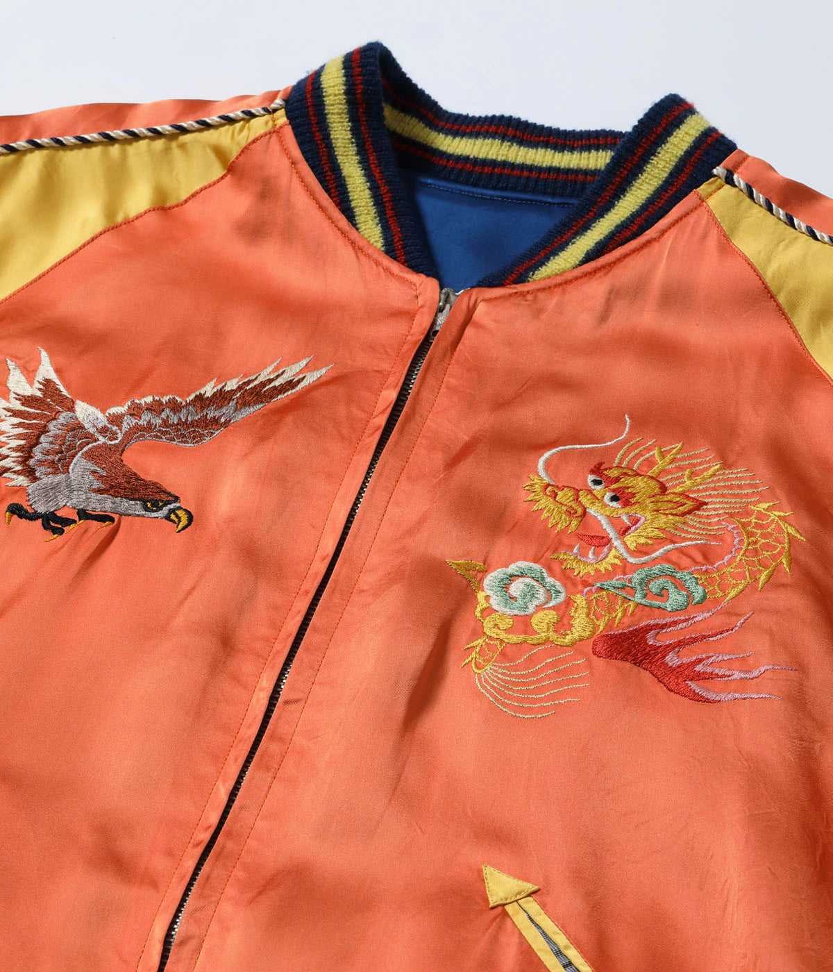 Late 1940s Style Acetate Souvenir Jacket KOSHO&CO. Special Edition "EAGLE & DRAGON" × "JAPAN MAP" TT15911-159