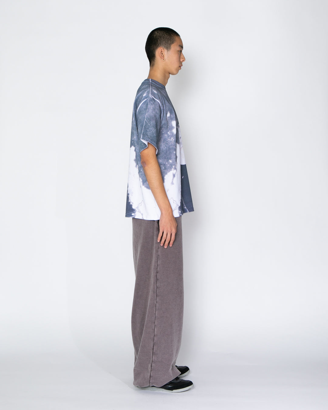 Powder-Dye Wide Sweat Pants