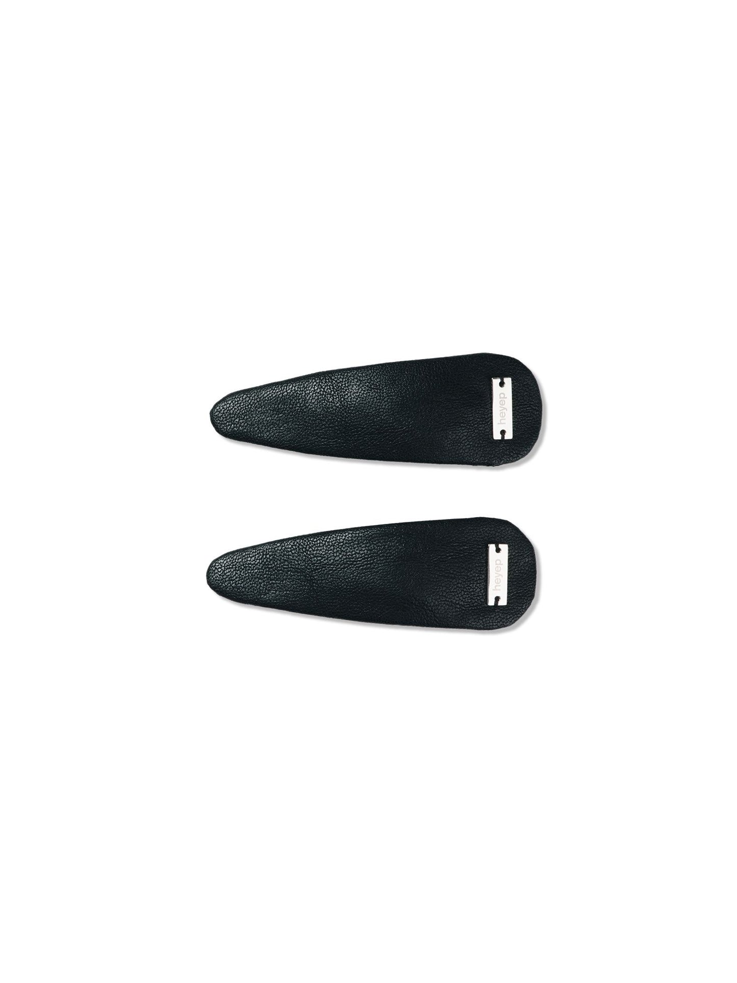 Faux Leather Hair Clips 2 Piece Set