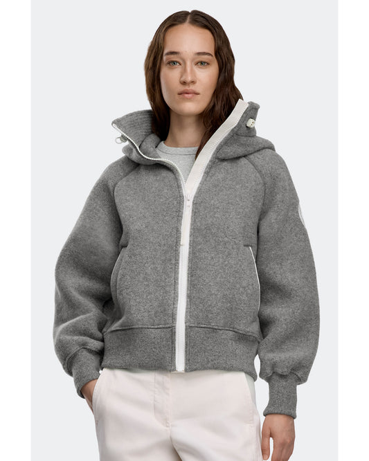 Chilliwack Fleece Bomber - White Disc