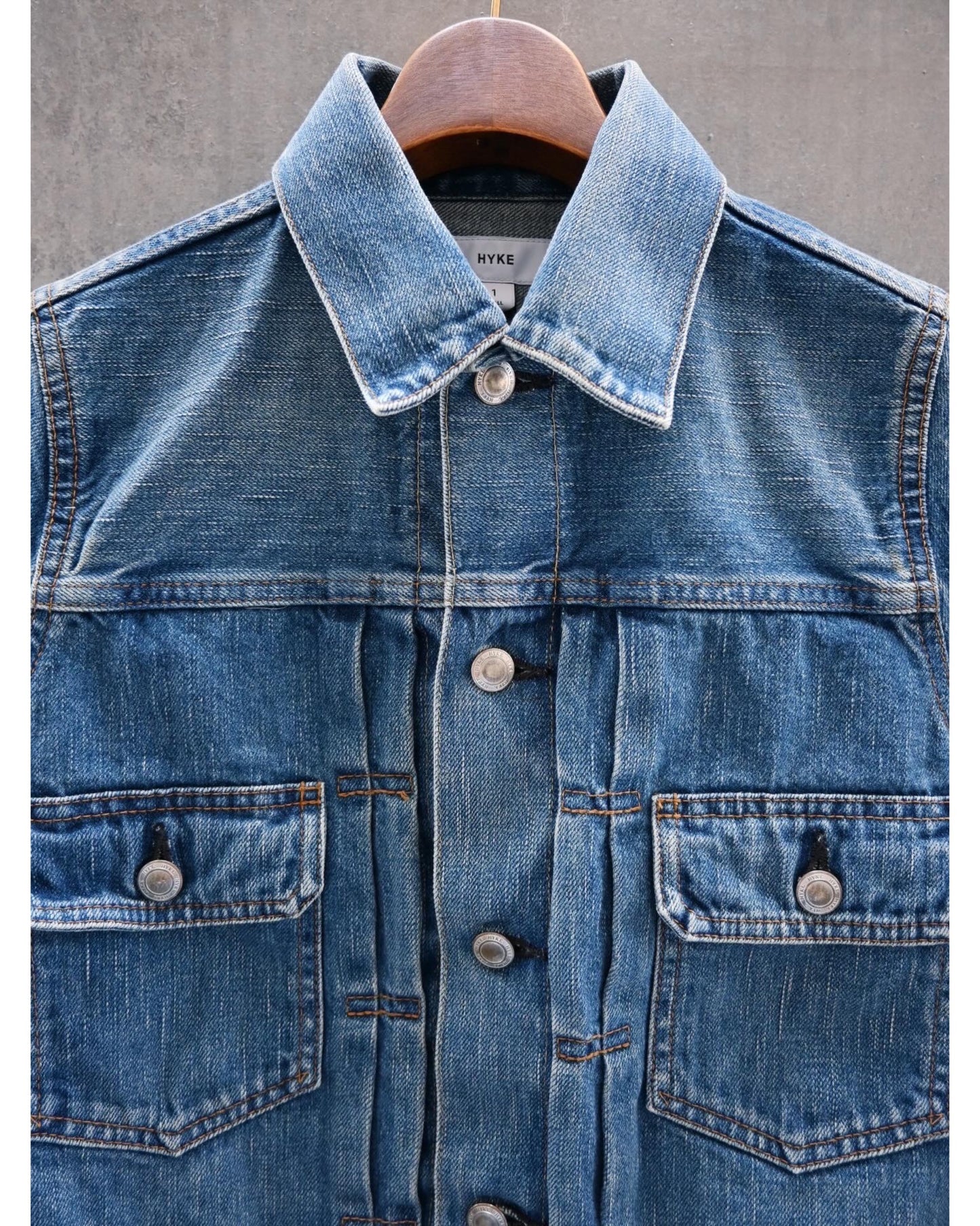 BALLOON SLEEVE DENIM JACKET TYPE2/REGULAR FIT(SHEER SLEEVE)17569