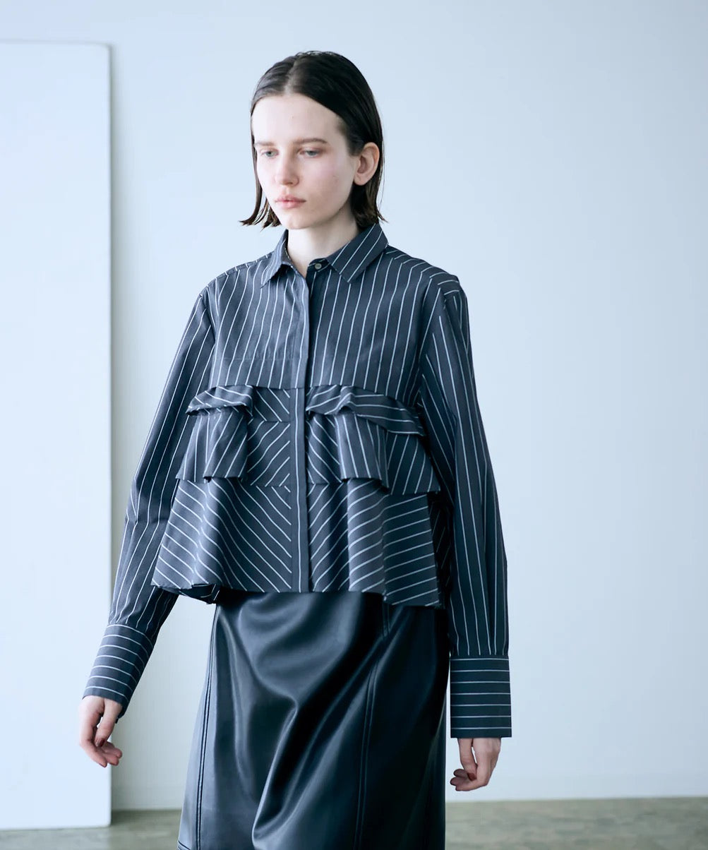 layered raffle blouse