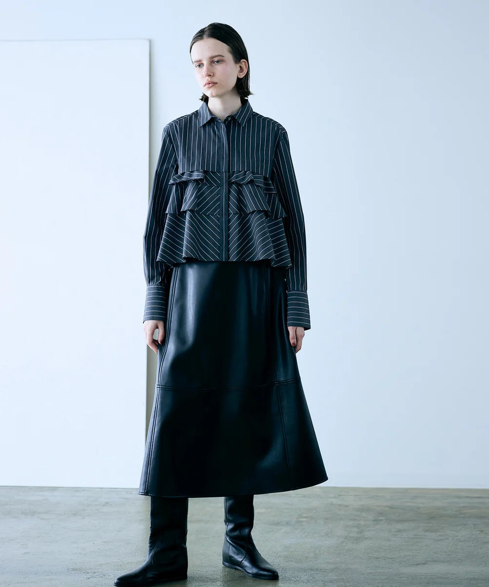 layered raffle blouse