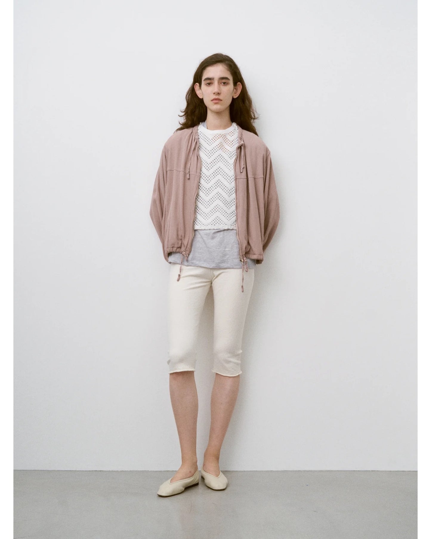 stretch organic cotton half leggings