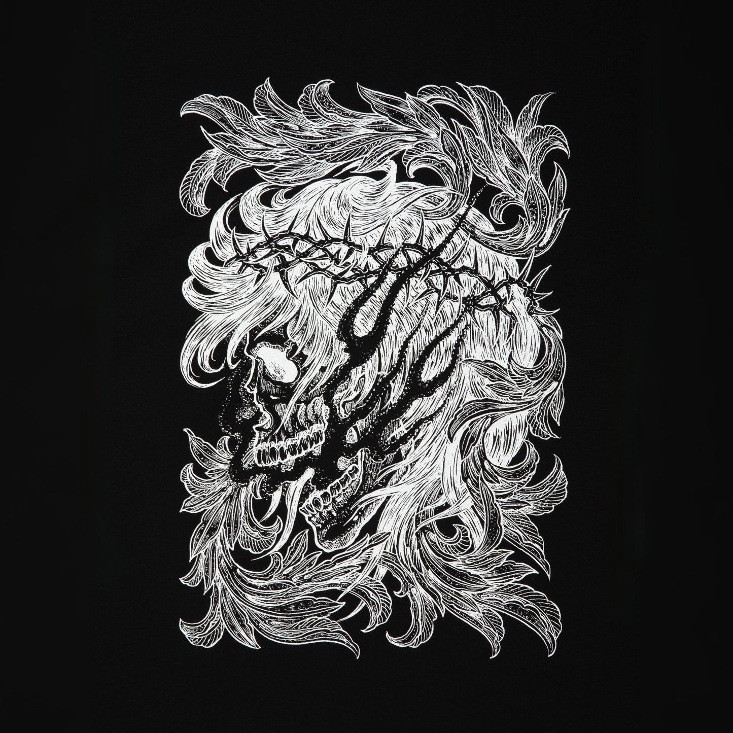 Pima Cotton S/S Tee (Leaf Skull)