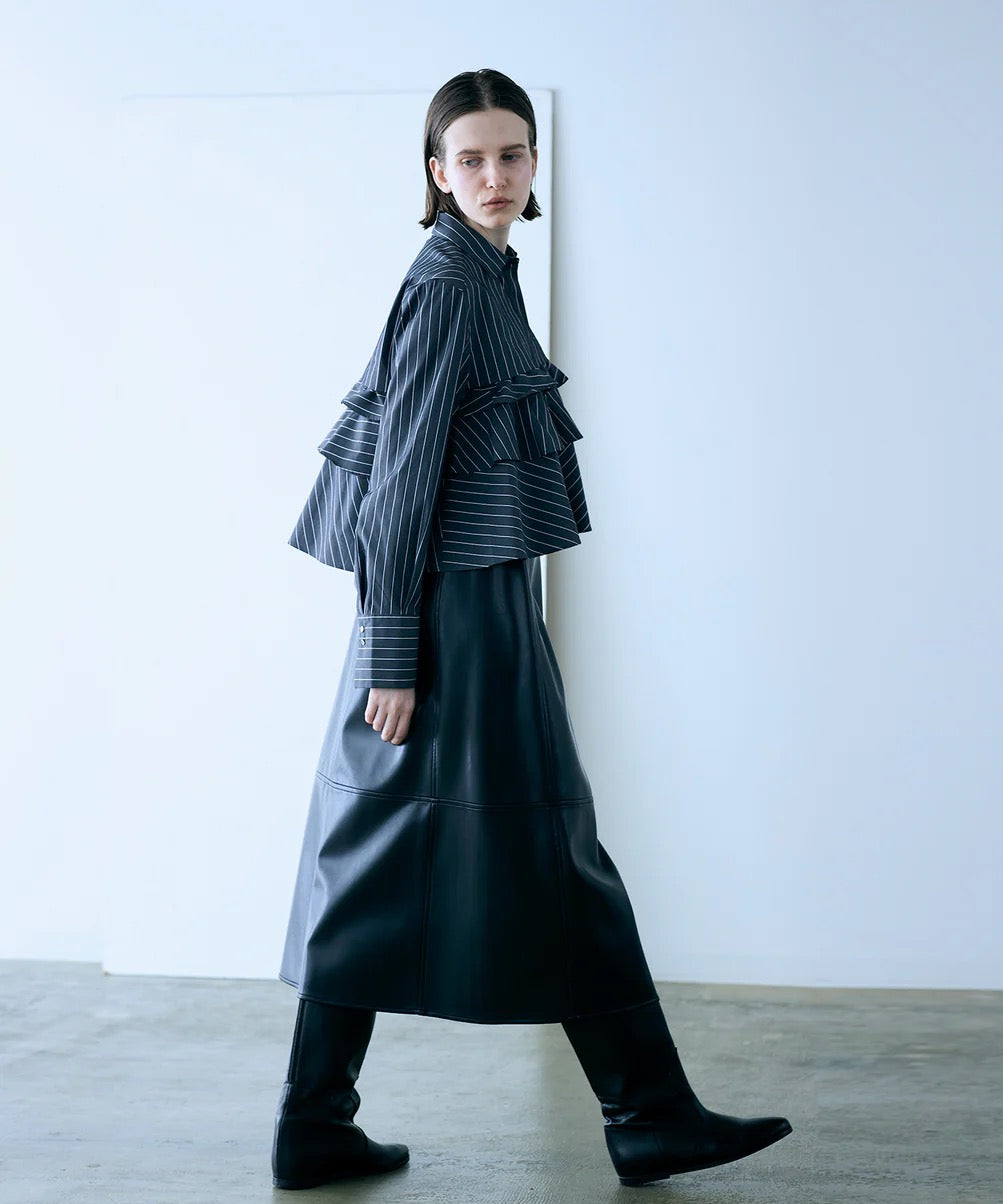 layered raffle blouse