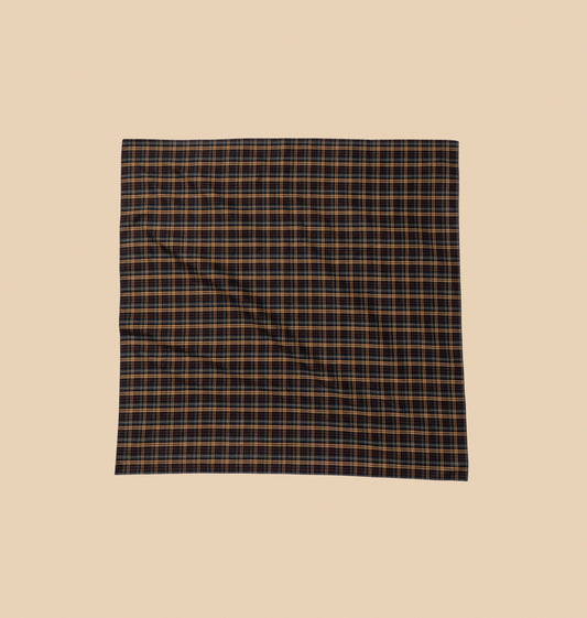 Unlikely Large Neckerchief  BROWN PLAIDS