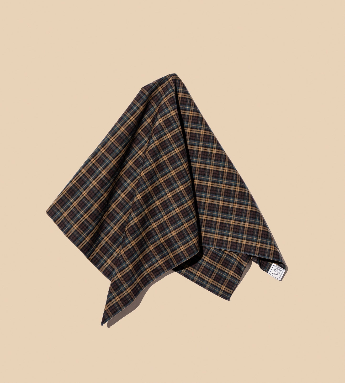Unlikely Large Neckerchief  BROWN PLAIDS