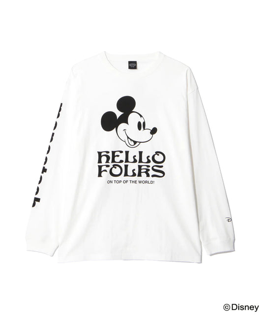 MICKEY L/S TEE HELLO FOLKS