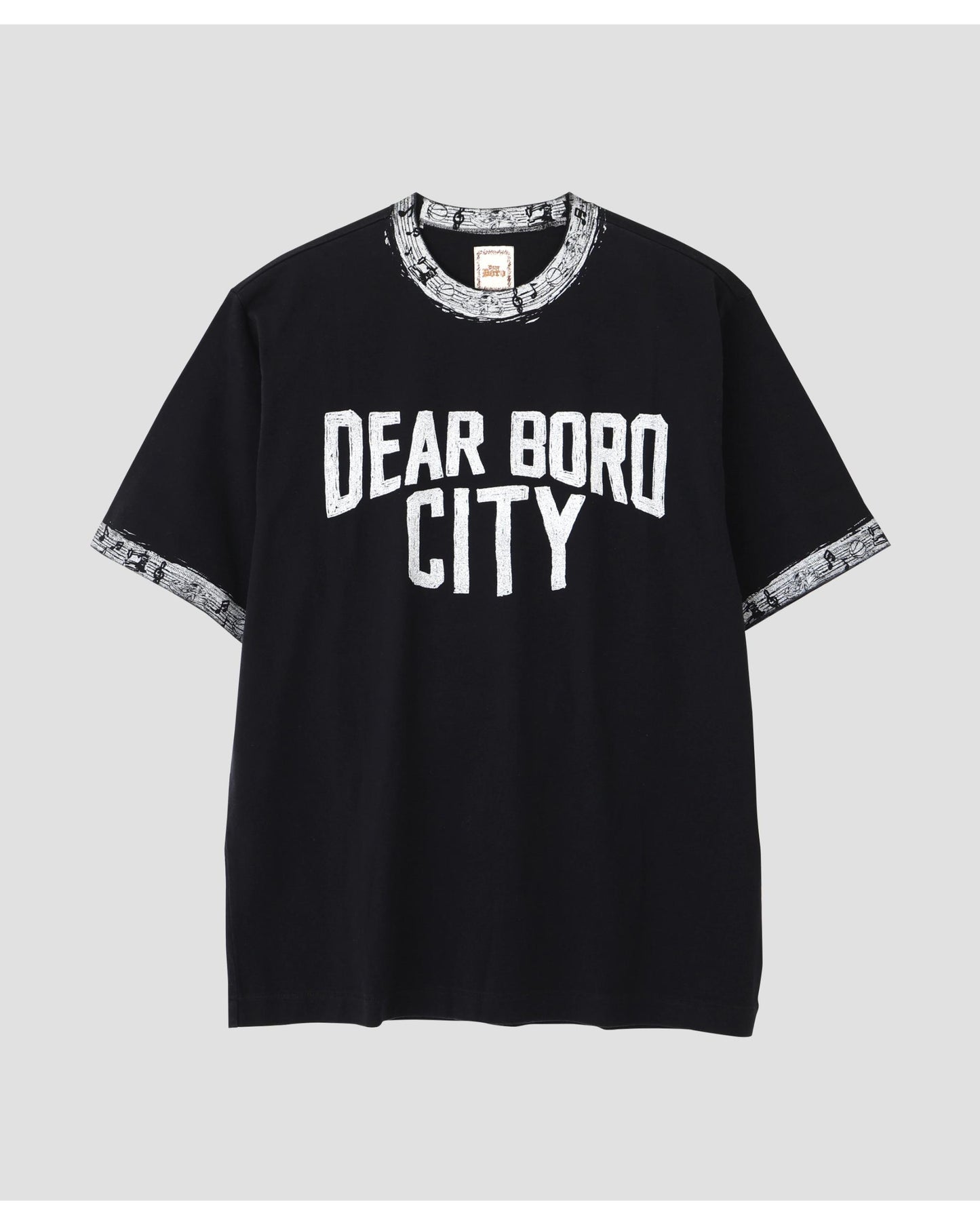 Dear Boro Indigo Ringer Tee  BLACK
