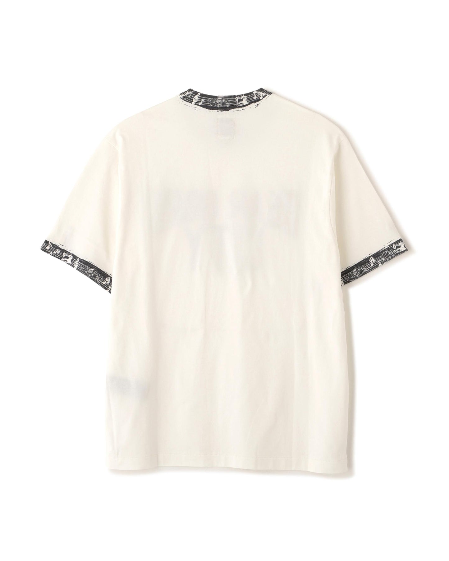 Dear Boro Indigo Ringer Tee  WHITE