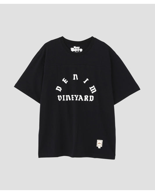 Dear Boro Denim Vineyard Tee  BLACK